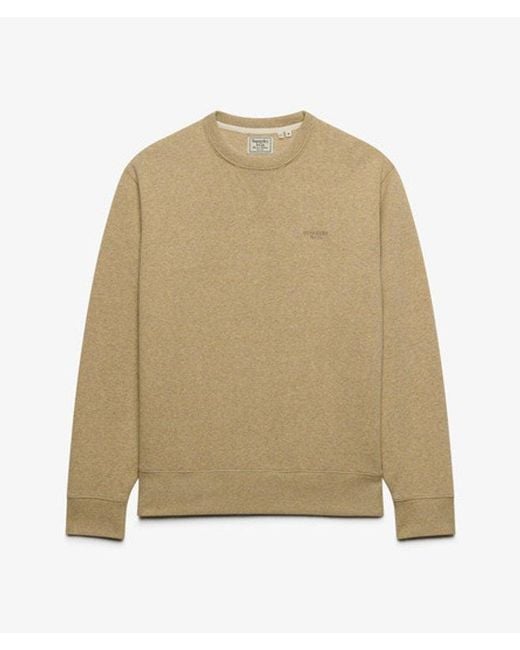 Superdry Natural & Co Essential Stacked Logo Crew Sweatshirt for men