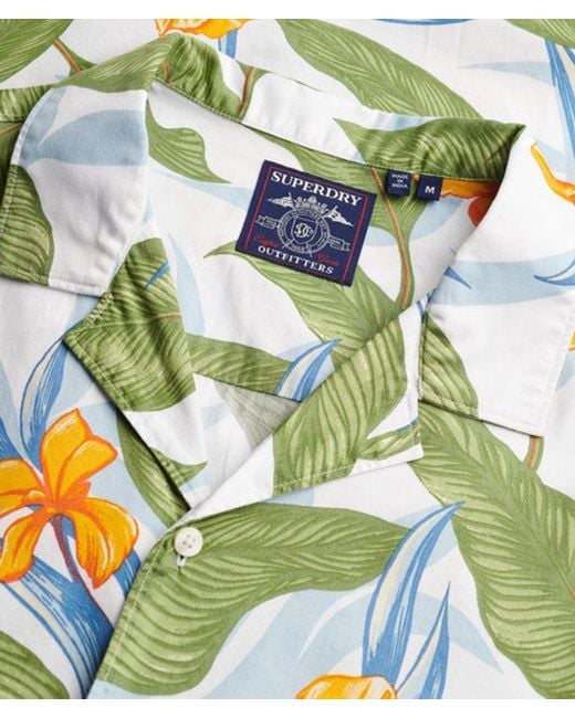 Superdry Green & Co Hawaiian Print Short Sleeve Shirt for men