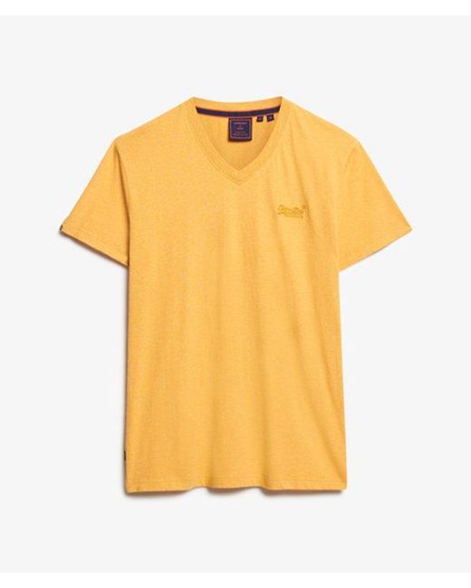 Superdry Blue & Co Slim Fit Organic Cotton Essential Logo V Neck T-shirt for men