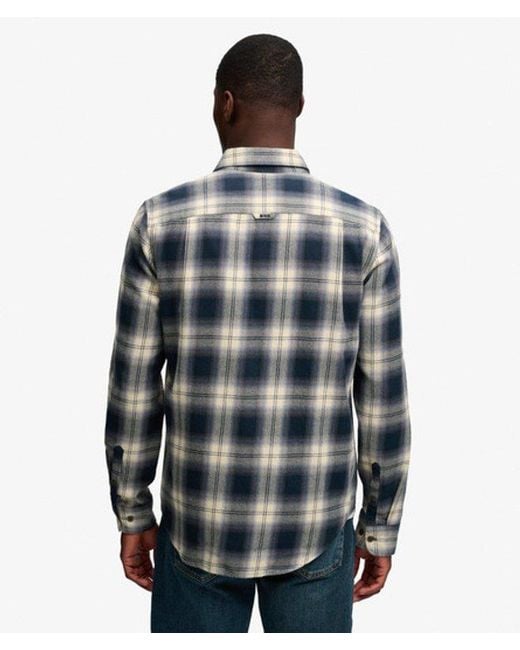 Superdry Blue & Co Long Sleeve Cotton Lumberjack Shirt for men