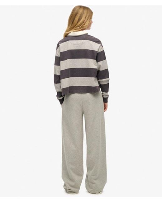Superdry Athletic Essentials joggingbroek Met Wijde Pijpen in het White