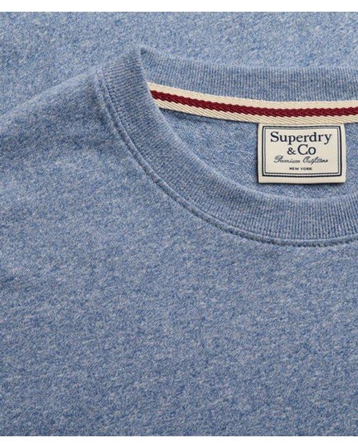 Superdry Blue & Co Essential Company Logo Embroidered T-shirt for men