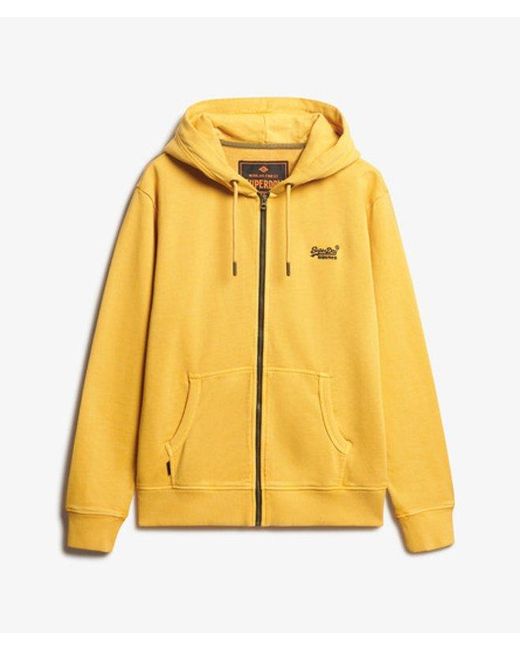 Superdry Metallic Essential Logo Washed Zip Hoodie - Size: Xl for men