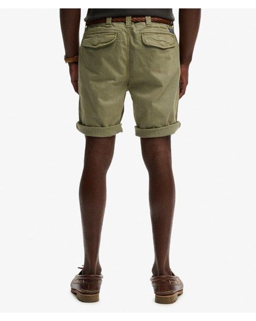 Superdry Green Utility Chino Shorts for men