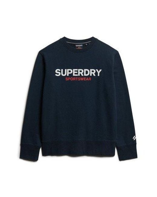 Superdry Blue Sportswear Logo Loose Crew Sweatshirt for men