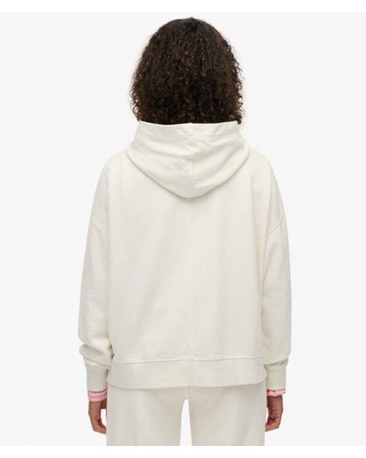 Superdry Studios Relaxed Hoodie in het White