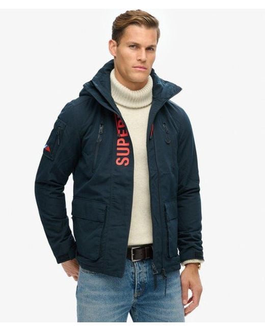 Superdry Blue & Co Embroidered Graphic Windcheater Jacket for men
