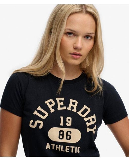 Superdry Black & Co Athletic Graphic Fitted T-shirt
