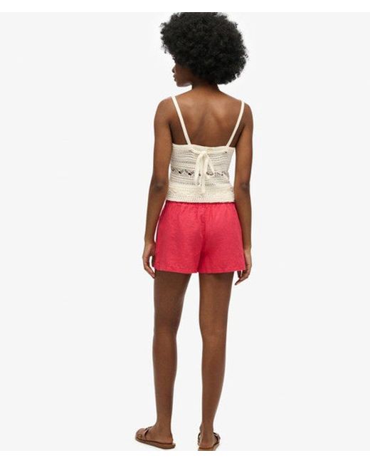 Superdry Red & Co Linen Shorts