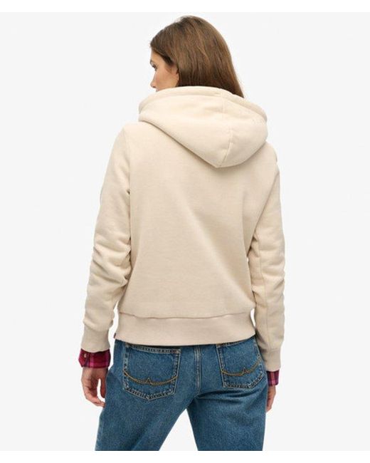 Superdry Natural Stacked Hoodie