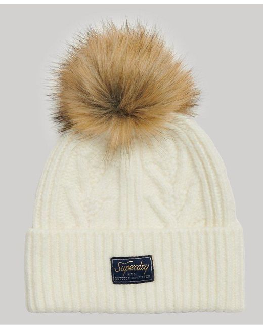Superdry Natural Cable Lux Beanie