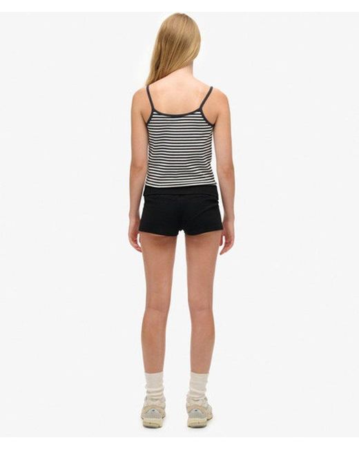 Superdry Black Athletic Essentials Fold Over Short