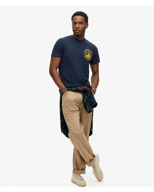 Superdry Blue Graphic Print Outdoor T-shirt for men