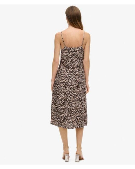 Superdry Multicolor Printed Button-up Cami Midi Dress