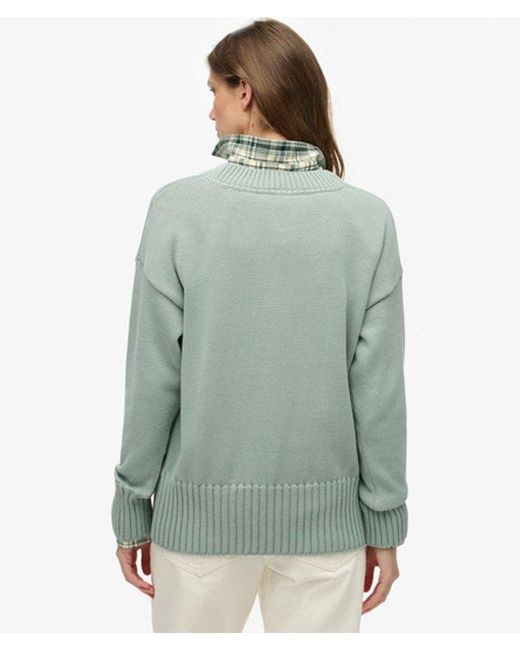 Superdry Green & Co Essential Crew Neckline Jumper