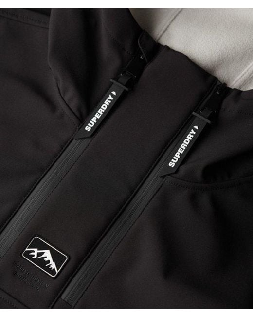 Superdry Black & Co Freestyle Softshell Ski Hoodie