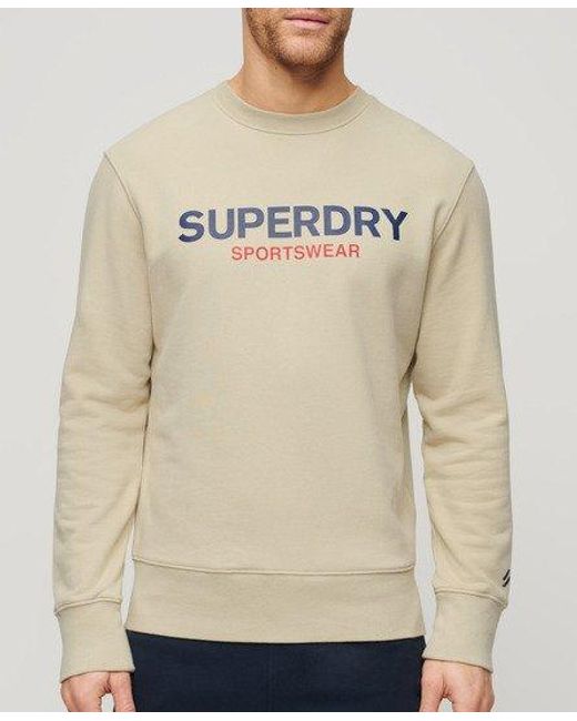 Sweat ras du cou ample sportswear logo Superdry pour homme en coloris Natural
