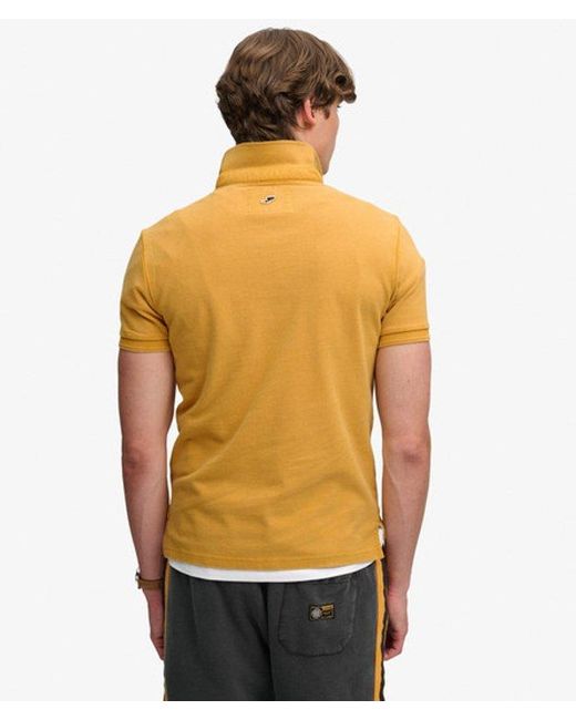 Superdry Yellow & Co Classic Pique Polo Shirt for men