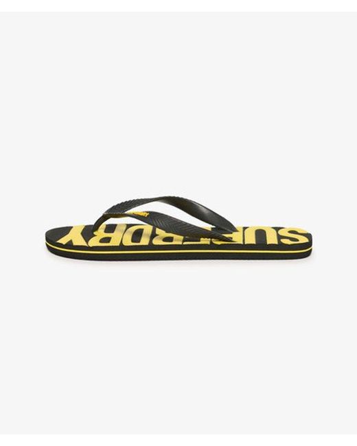 Superdry Yellow & Co Classic Embossed Vegan Flip Flops for men