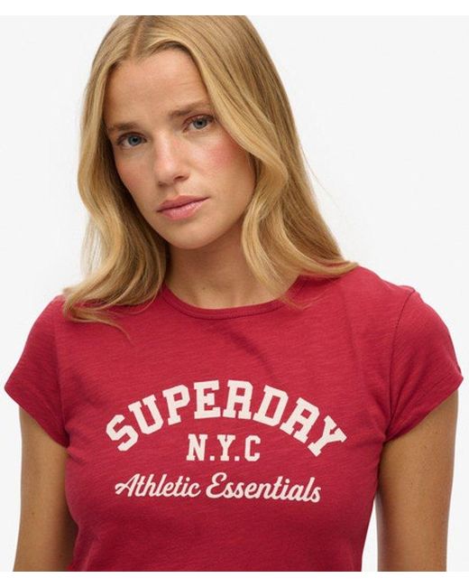 Superdry Red & Co Athletic Essential Slub T-shirt