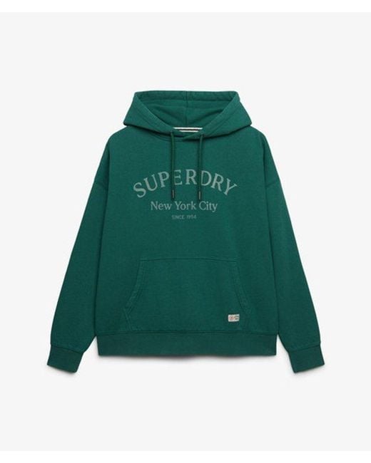 Superdry Luxe Casual Relaxed Hoodie in het Green