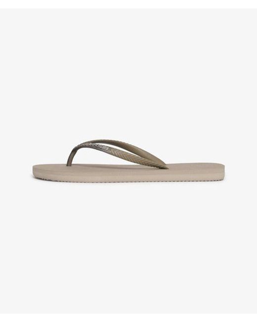 Superdry White Core Metallic Flip Flops