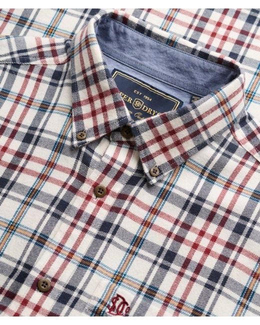 Superdry Gray Long Sleeve Cotton Lumberjack Shirt for men