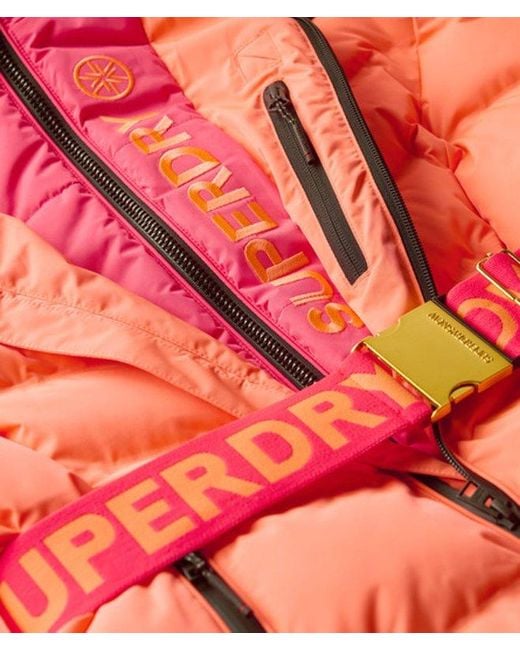 Superdry Pink & Co Ski Luxe Puffer Jacket