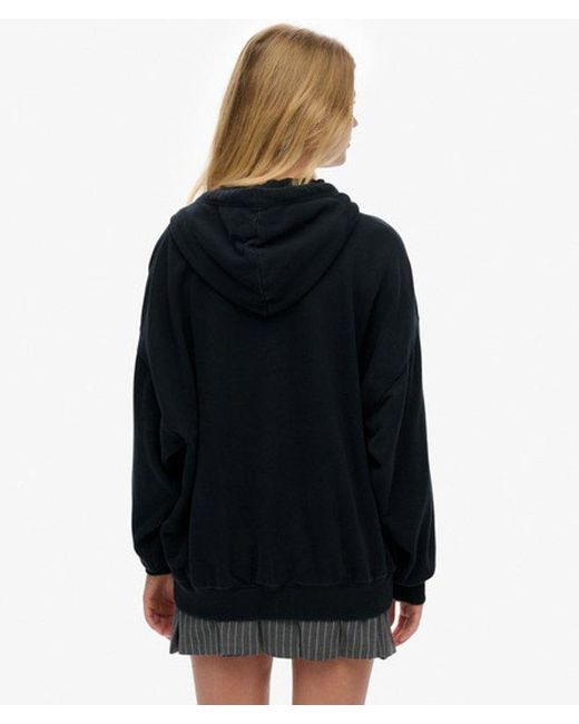 Superdry Blue & Co Athletic Essentials Oversized Zip Hoodie