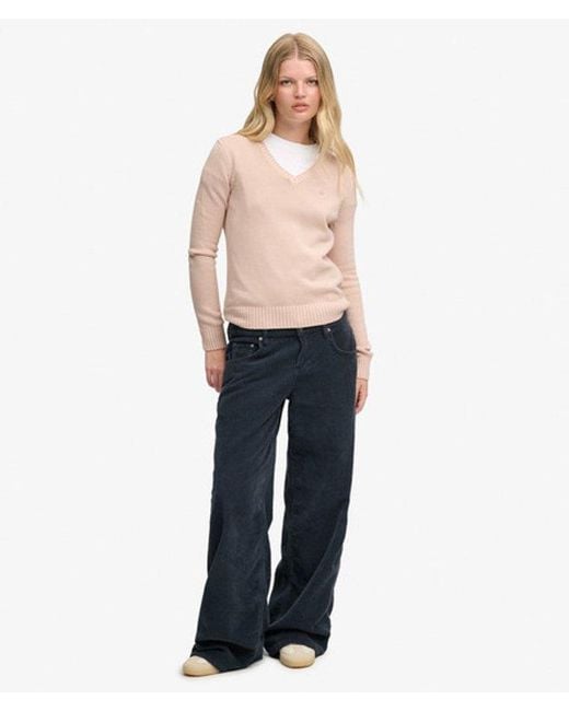 Superdry Natural & Co Washed V Neck Jumper
