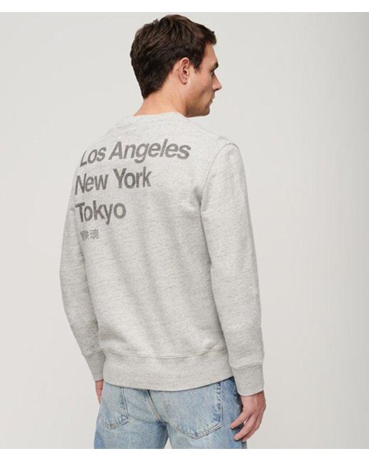 Superdry Gray & Co City Loose Crew Sweatshirt for men