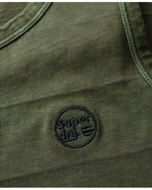 Débardeur texturé vintage en coton bio Superdry pour homme en coloris Green