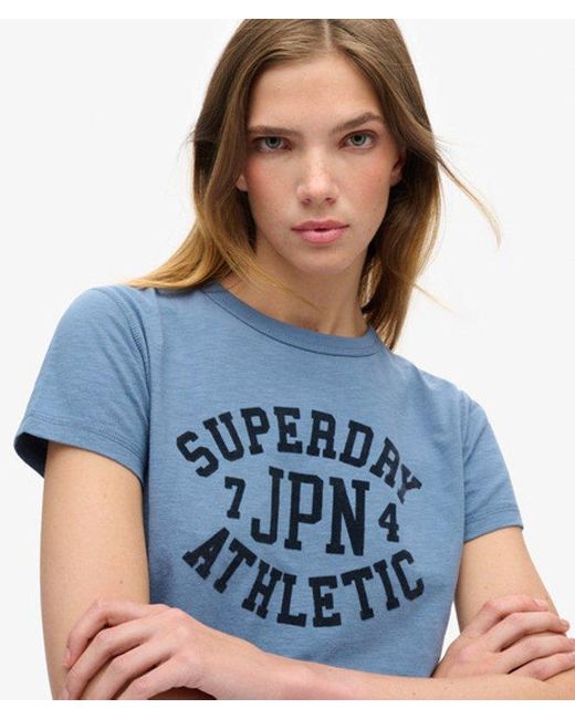 Superdry Blue & Co Athletic Essentials Graphic Fitted T-shirt