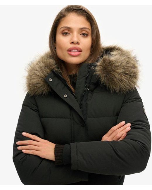 Superdry Black & Co Everest Slim Fit Hooded Bomber Jacket