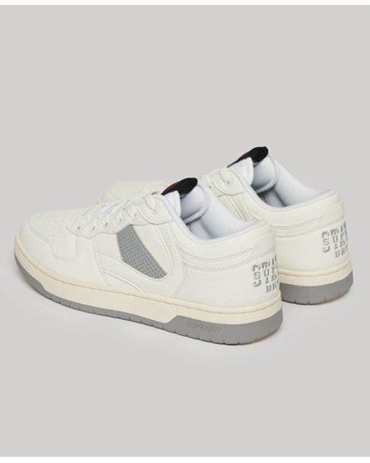 Superdry White Vegan Jump Low Top Trainers