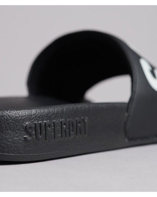 Superdry Black & Co Code Core Pool Sliders