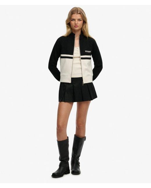 Superdry Black & Co Athletic Essentials Zip Through Track Top