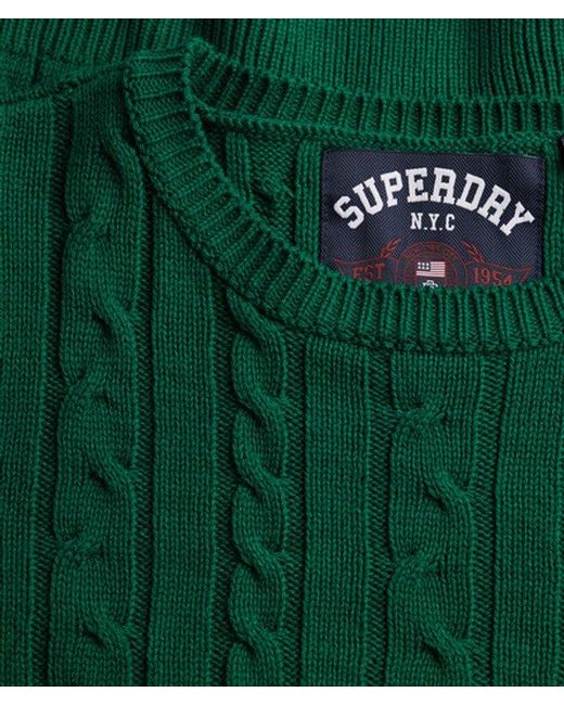 Superdry Green & Co Essentials Slim Cable Jumper
