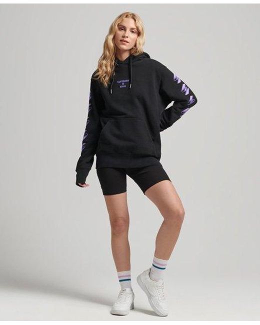 Superdry Black Code Halftone Logo Oversized Hoodie 2