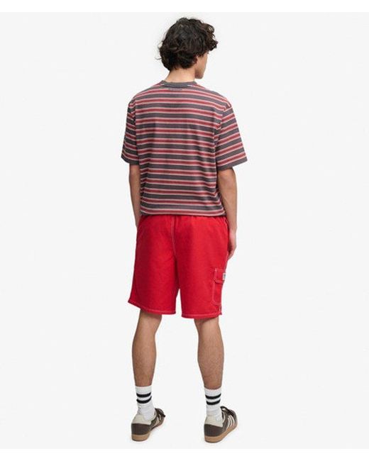 Superdry Red & Co Cargo 19-inch Boardshorts for men