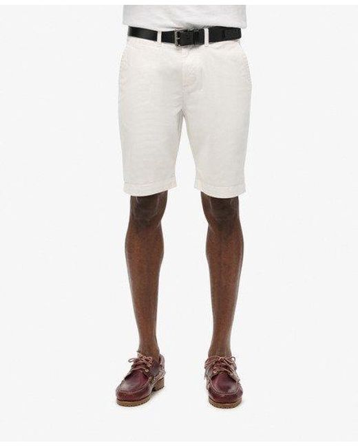 Superdry White Vintage Chino Shorts for men