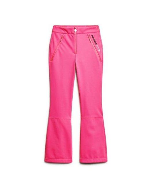 Superdry Pink Sport Ski Softshell Slim Trousers