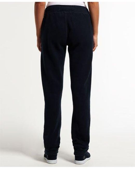 Superdry Blue Applique Slim Joggers Eclipse