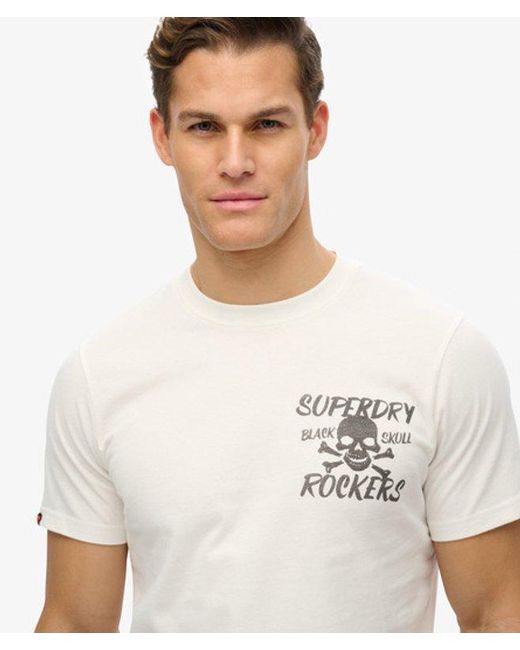 Superdry White Skull T-Shirt for men