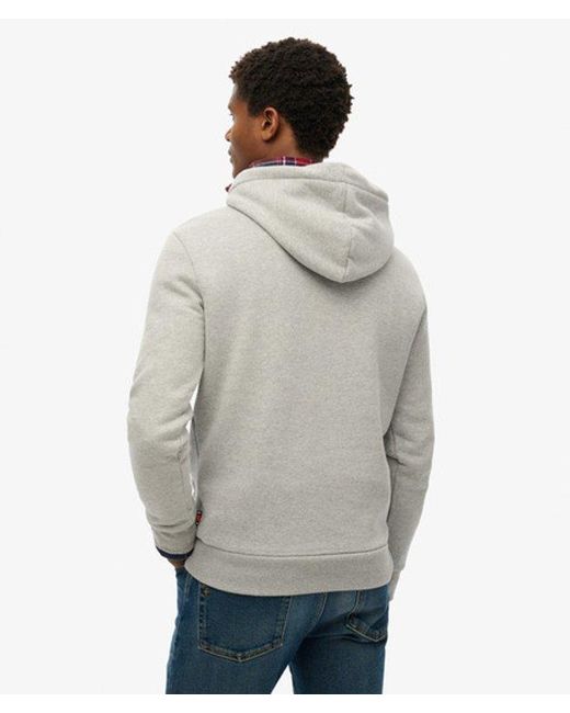 Superdry Gray & Co Perfect Fit Script Hoodie for men
