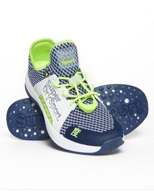 Superdry Blue Freebounce Trainers Grit