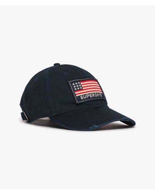 Superdry Patched Baseballpet in het Blue