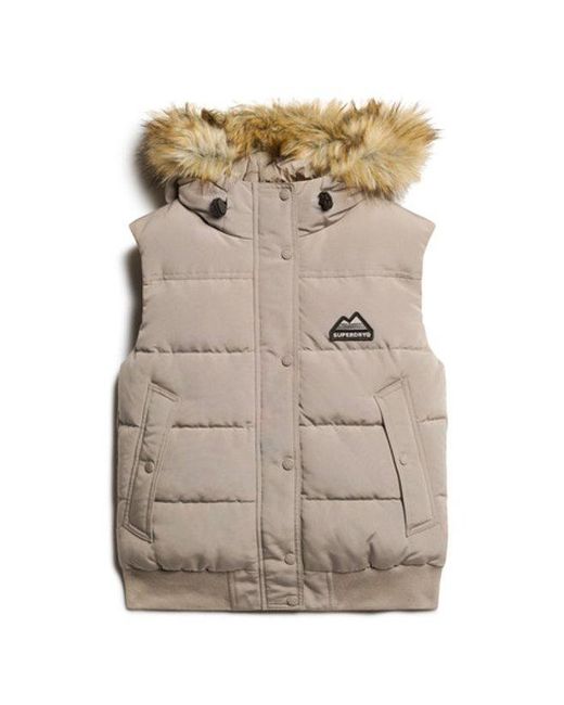 Superdry Black & Co Everest Faux Fur Gilet