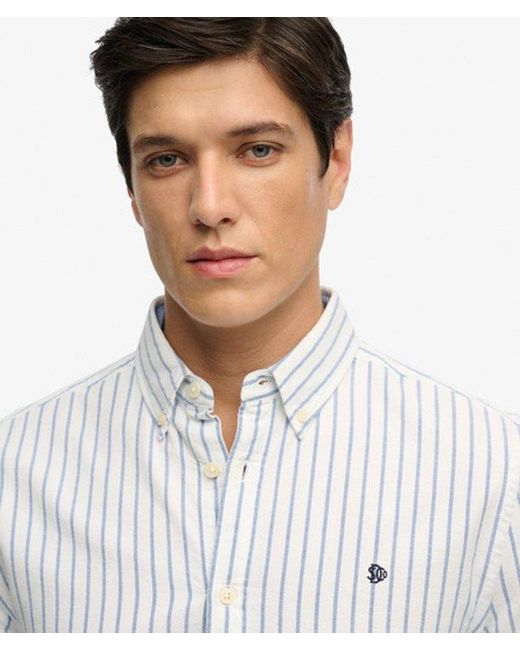 Superdry Gray & Co Preppy Oxford Long Sleeve Shirt for men