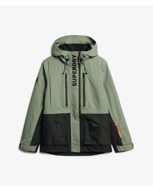 Superdry Ultimate Freestyle Ski-jack in het Green voor heren